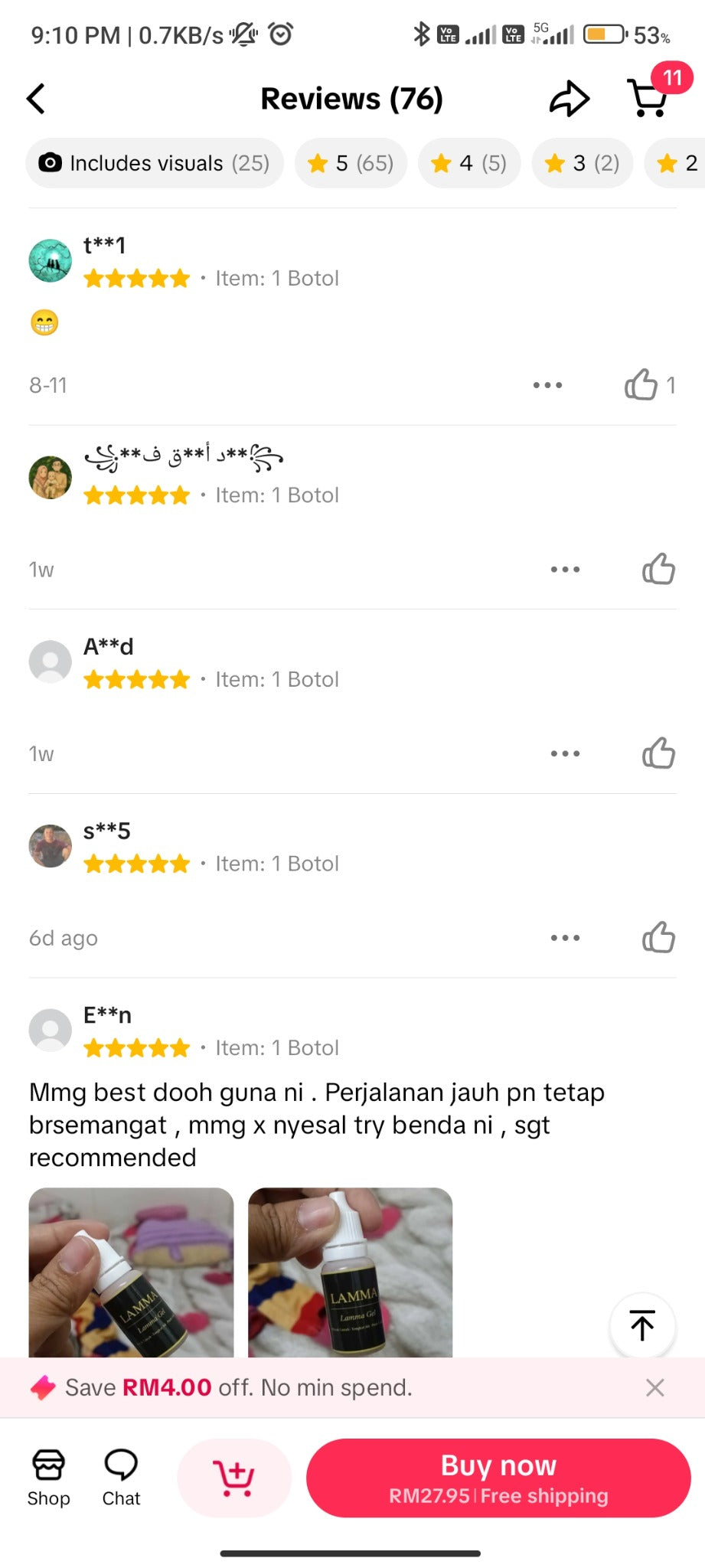 Screenshot ulasan TikTok Shop 18