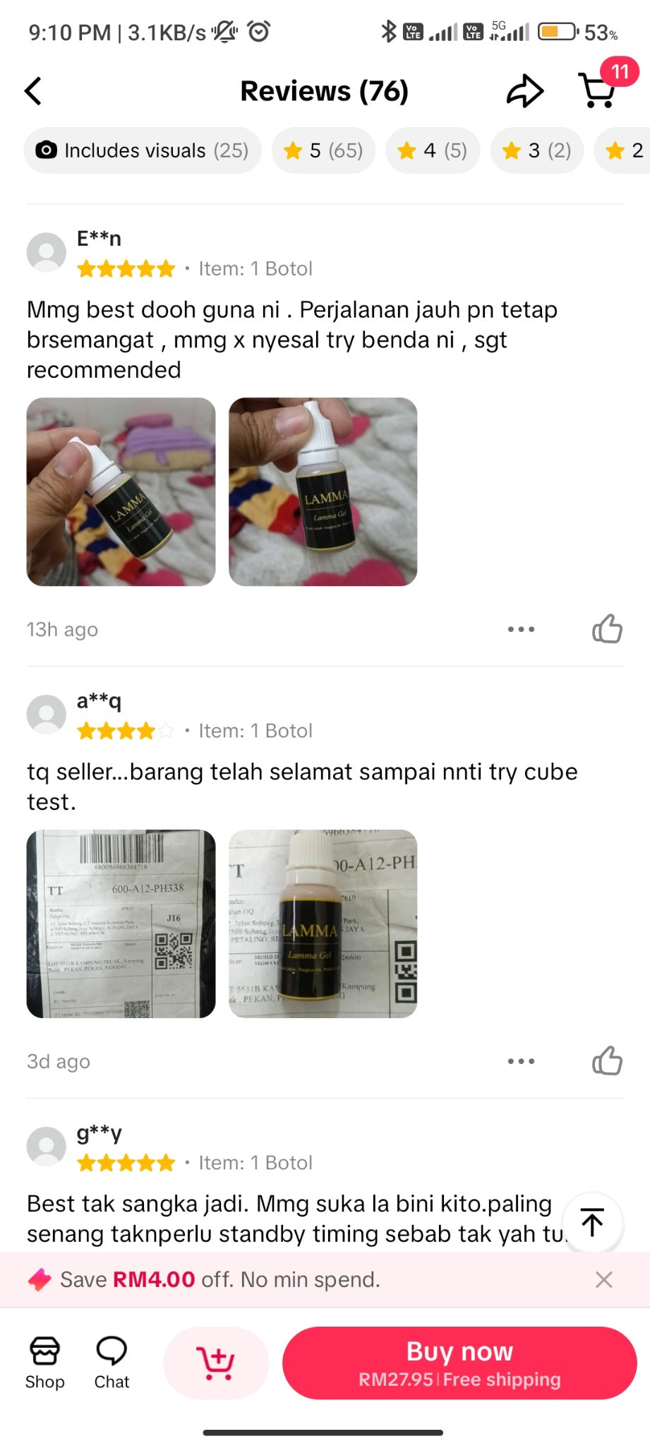 Screenshot ulasan TikTok Shop 19