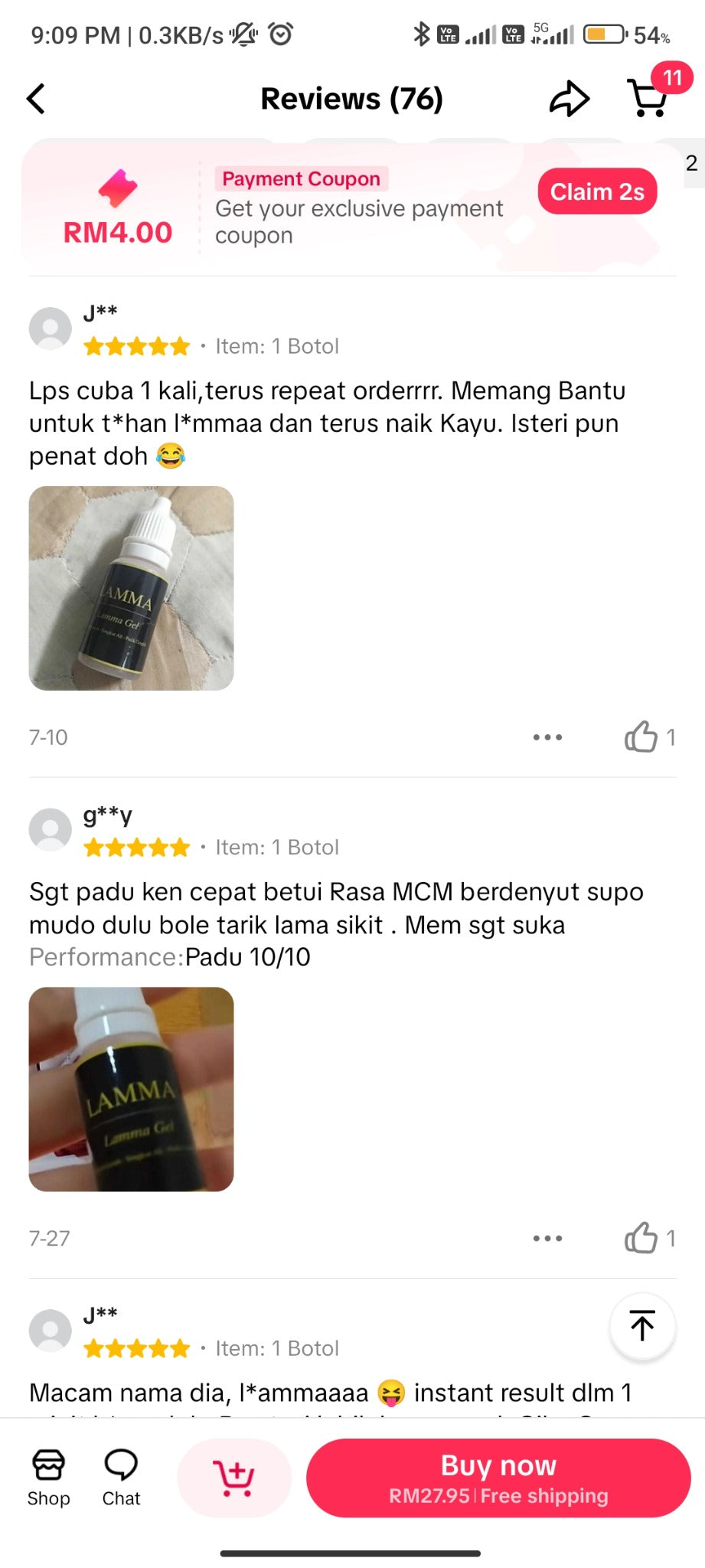Screenshot ulasan TikTok Shop 3
