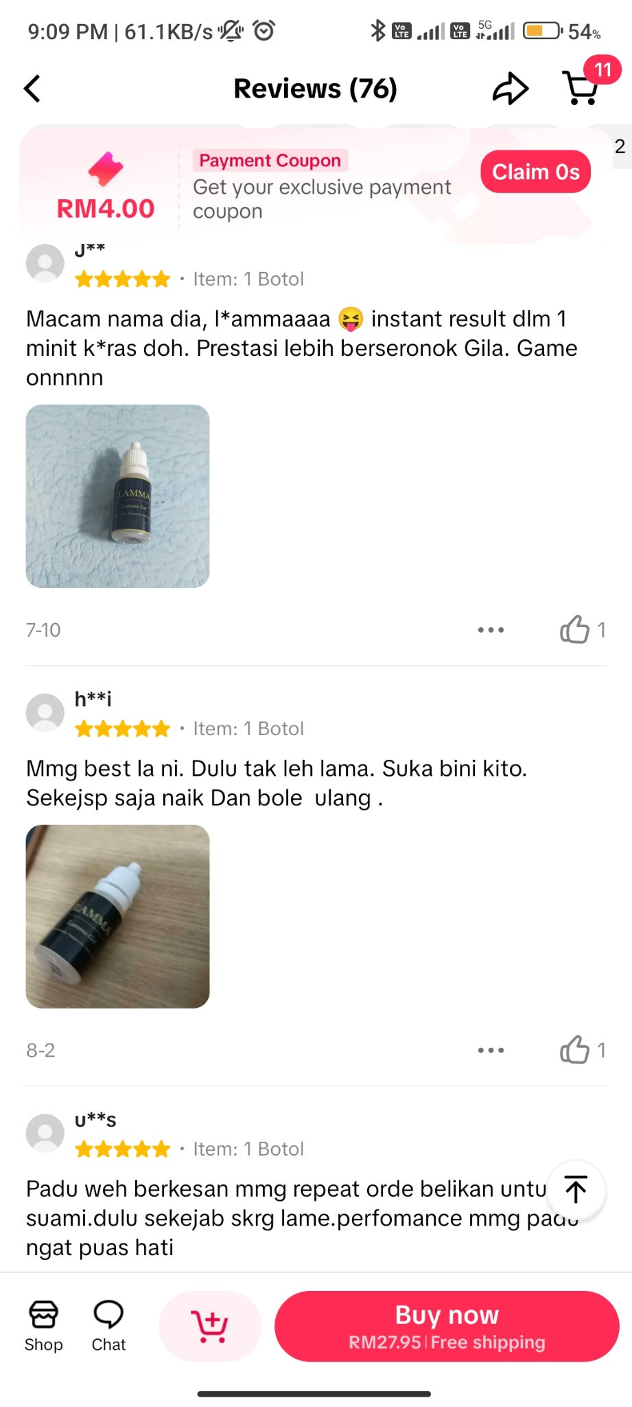 Screenshot ulasan TikTok Shop 4