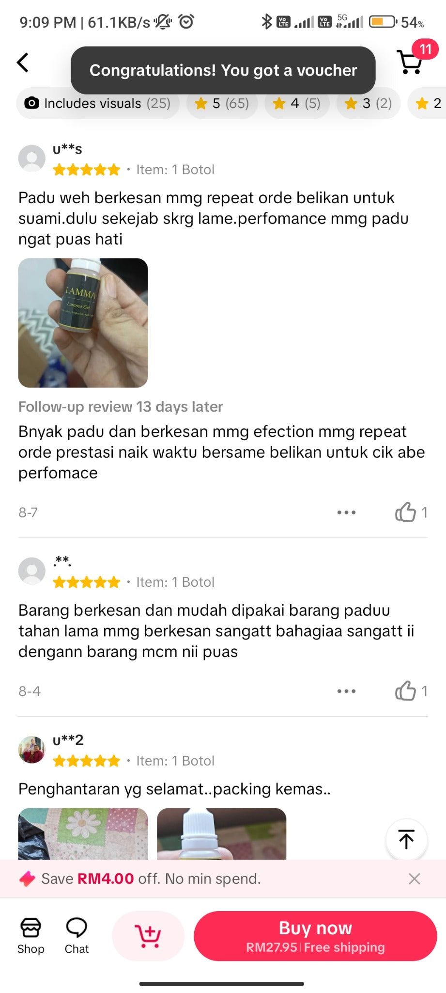 Screenshot ulasan TikTok Shop 5