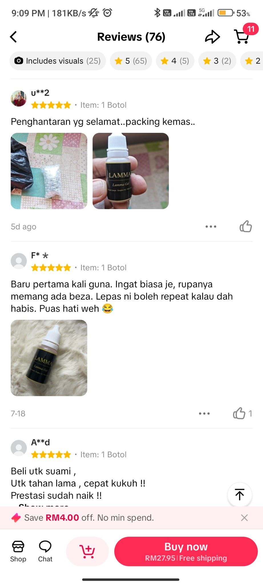 Screenshot ulasan TikTok Shop 6