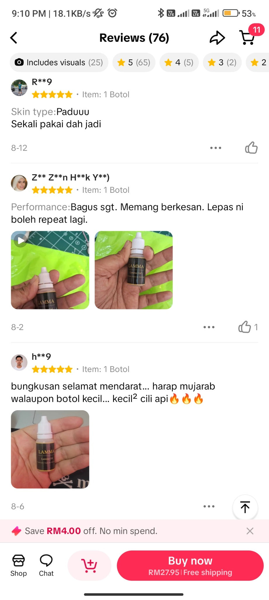 Screenshot ulasan TikTok Shop 8